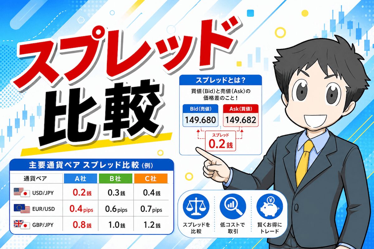 FX業者のスプレッド比較表